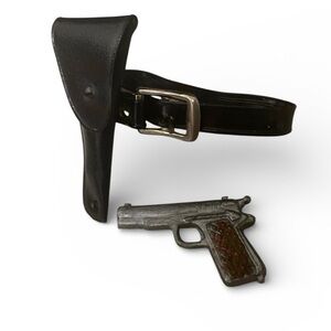 Vintage G.I. Joe brown grip .45 weapon belt and holster  1960s